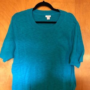 Green JCrew Short-Sleeved Sweater Size XXL